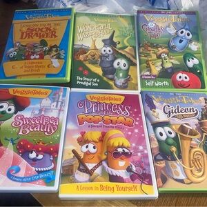 VeggieTales DVD Lot of 6 Christian Children's Stories Lessons
